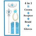 thumbnail image 1 of Vestidos de Elsa para niñas, disfraz de Anna, ropa de princesa para Cosplay, Vestido de reina de la nieve, fiesta de cumpleaños para niños, Sukienki Fivean unisex, 1 of 2