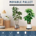 thumbnail image 3 of Piweml 2Pcs 20" Metal Plant Caddy with Wheels, Heavy Duty Planter Pot Mover with Drainage Device, Large Rolling Planter Caddy Indoor Outdoor Flowerpot Tray, 3 of 10