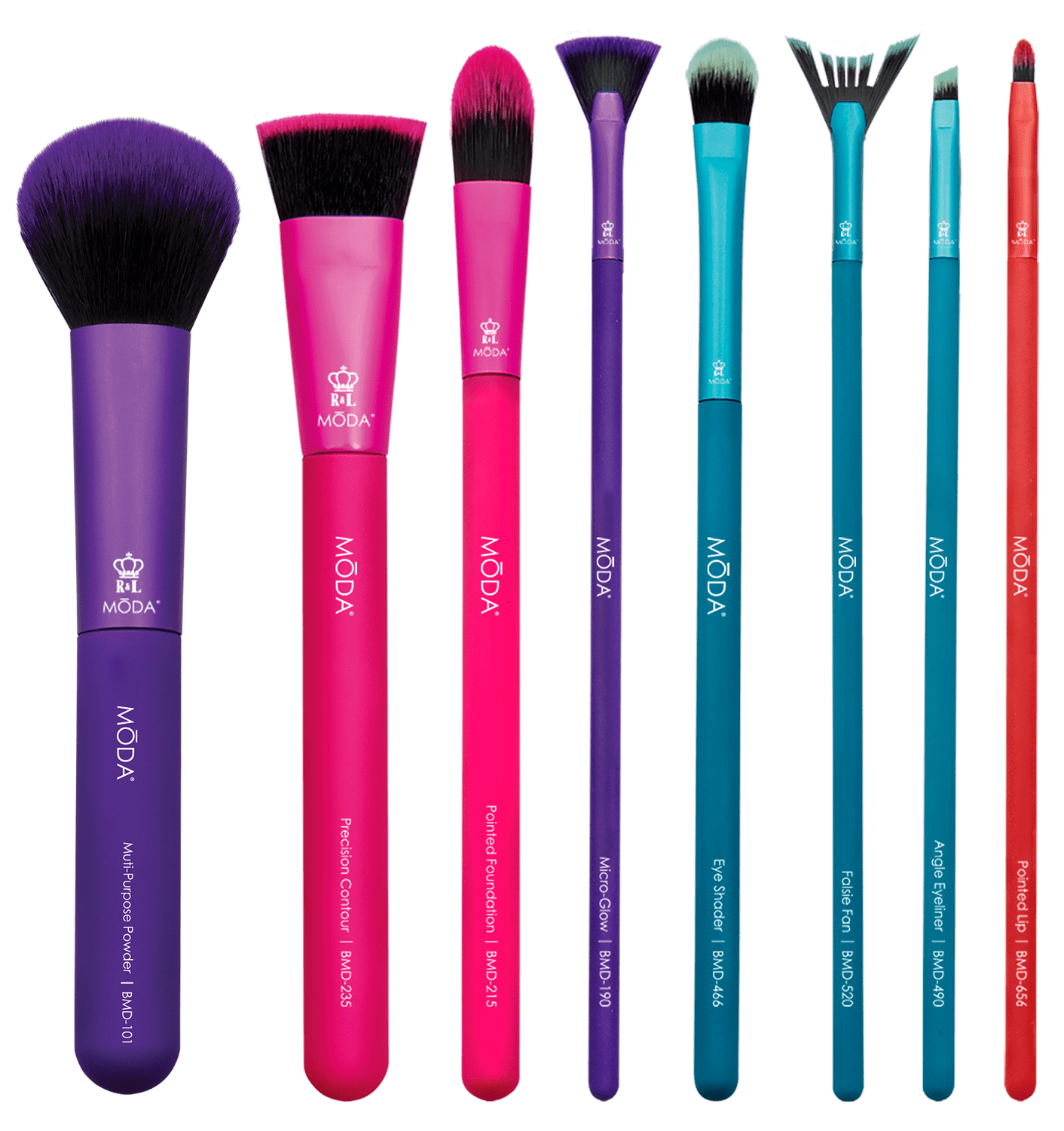Moda Totally Electric Bright Eyes 7pc Makeup Brush Set Moda Totally Electric Bright Eyes 7pc Makeup Brush Set