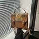 thumbnail image 3 of Mochila a cuadros para mujer, otoño 2025, nueva moda, de lana, de mano, para estudiantes coreanos, mochila de viaje ligera, 3 of 5