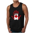 thumbnail image 2 of Camiseta sin mangas de cuello redondo para hombre, ropa de ocio, fitness, para el hogar, pijama, camiseta con estampado a color, blusa deportiva de poliéster para hombre, 2 of 4