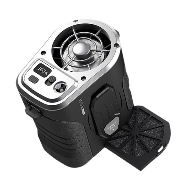 Ventilador con clip para la cintura, ventilador personal para cinturón, ventilador con clip para la cintura, ventilador portátil manos libres, collar Plata 10000mAh