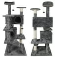 thumbnail image 6 of ZenStyle 53" Height Cat Tree Scratching Post Condo Tower Playhouse With Cave & Ladders, Dark Gray, 6 of 9