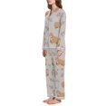 thumbnail image 2 of FORMRS Womens Pajama Set Long Sleeve Top and Pants with Pockets Soft Comfy Lounge Sleepwear, Sizes S-2XL, Cartoon Bear, 2 of 7