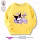 thumbnail image 3 of Suéter con estampado de dibujos animados para niños y niñas, jersey de moda Kawaii, cuello redondo, sudaderas con capucha sueltas, Sanrios, Cinnamoroll, Kuromi, 3 of 5