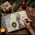 thumbnail image 2 of Christmas Comic Cat Clear Stamp for Card Making Cartoon Cats Silicone Stamps Merry Christmas Snowflakes Transparent Stamp for DIY Scrapbooking Embossing Journaling, 2 of 8