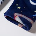 thumbnail image 6 of Paokuoon Kids Pajamas Flannel Robe Toddler Soft Hooded Cartoon Printed Fall Winter Printing Sleepwear for 2-13 Years, 6 of 6