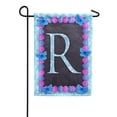thumbnail image 1 of America Forever Spring Monogram Garden Flag Letter R 12.5 x 18 inches Double Sided Vertical Outdoor, Yard, Lawn, Decorative Seasonal, Hydrangeas, Blue Butterflies Bees Summer Floral Garden Flag, 1 of 5