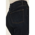 thumbnail image 4 of Warp + Weft Women's Jet Set Dark Wash High Rise Straight Stretch Denim Jeans Dark Wash 32W x 29L, 4 of 4