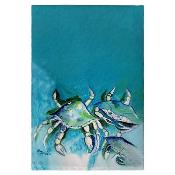 Betsy Drake GT1134 White Crabs Guest Towel
