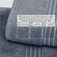 thumbnail image 5 of Great Bay Home Quick-Dry 100% Cotton 6 Piece Towel Set, Chambray Blue, 5 of 6
