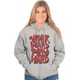 thumbnail image 4 of Work Play Hard Mantra Motto Workout Zip Up Hoodie Men's Women's Brisco Brands M, 4 of 6
