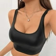 thumbnail image 4 of Womens Camisole Tops U Neck Sleeveless Clubwear Shiny Metallic Crop Top Summer Tops for Women, 4 of 4