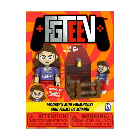 FGTeeV - Moomy's Mini Farmhouse Single Figure Buildable Set (One 2.25" Buildable Figure, 68 Pieces, Series 1)