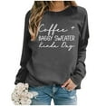 thumbnail image 4 of Coffee Baggy Sweater Kinda Day Sweatshirts for Women 2025 Long Sleeve Crewneck Coffee Season Sweatshirt Pullover Tops, 4 of 5