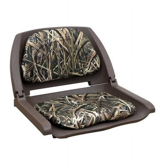 Camo Padded Plastic Fold Down Chair, Mossy Oak Shadowgrass