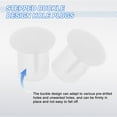 thumbnail image 3 of 100Pcs Plastic Hole Plugs, 5mm(3/16") Flush Type Panel Plugs, Round Snap Knockout Locking Plugs for Furniture Insert End Caps Panels, White, 3 of 6