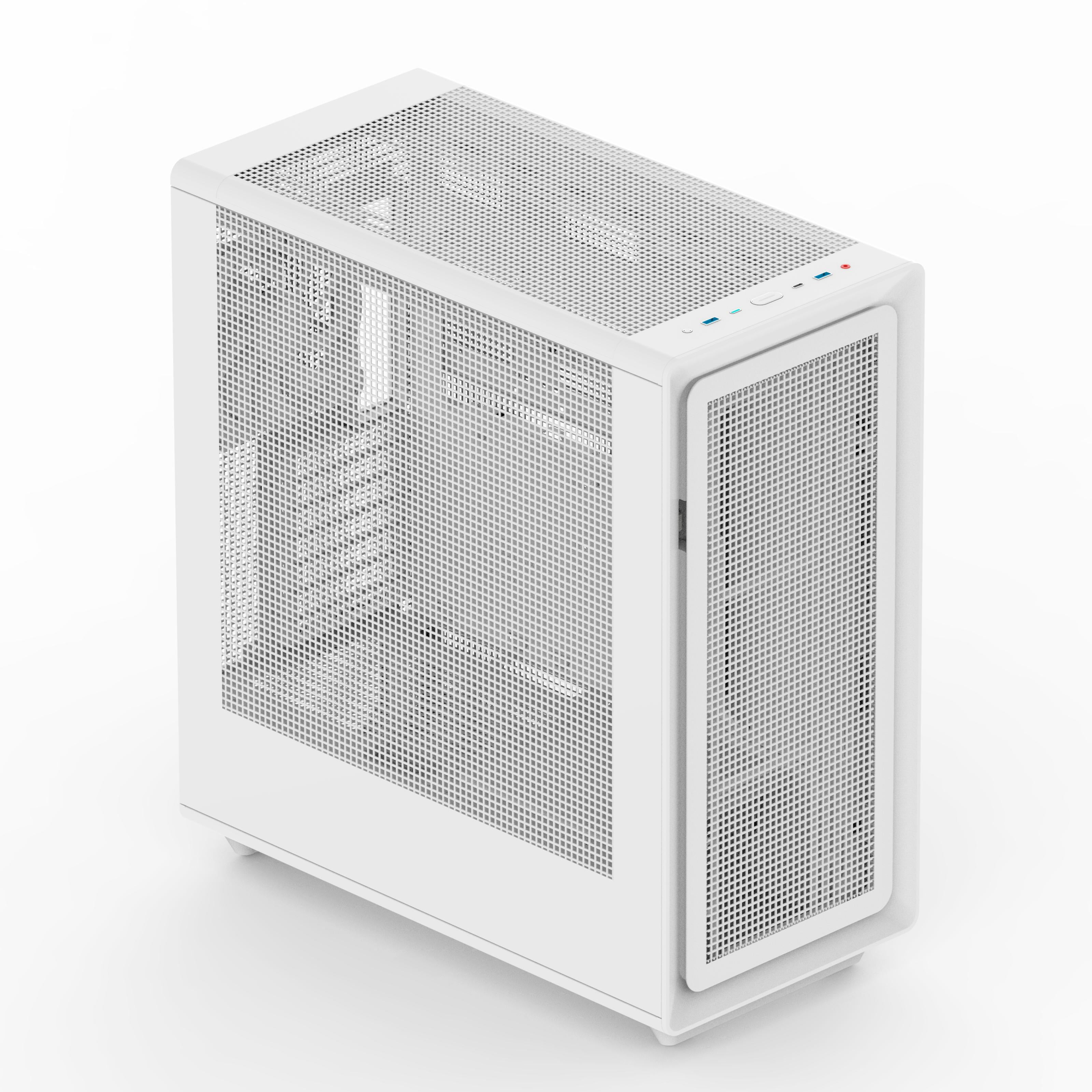 Rosewill Helium Air Mid Tower E-ATX Gaming Case, Mesh Panel, Tool-less, High-Airflow, Cable Management system, USB 3.1, included 1x 140mm PWM Fan, White
