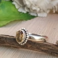 thumbnail image 4 of Vintage Boho Citrine Ring: Handmade Sterling Silver Cocktail Ring, 4 of 5