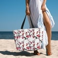 thumbnail image 6 of Gaeub Cherry Blossoms Beach Travel Bag, Multi-Pocket Beach Bag, Summer Vacation Bag, Beach Essentials Tote, 6 of 7