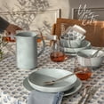 thumbnail image 6 of over&back Coupe Dinnerware Set - Stoneware Dishes - Comes with 4 Dinner Plates, 4 Cereal Bowls, and 4 Dinner Bowls - 12-Piece All-Occasion Place Settings - Semi-Matte Fog Blue, 6 of 7