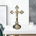 thumbnail image 3 of GUOOL Crucifix Stand, Catholic Statue Figurine,Religious Prayer Decoration,Car Golden, 3 of 9