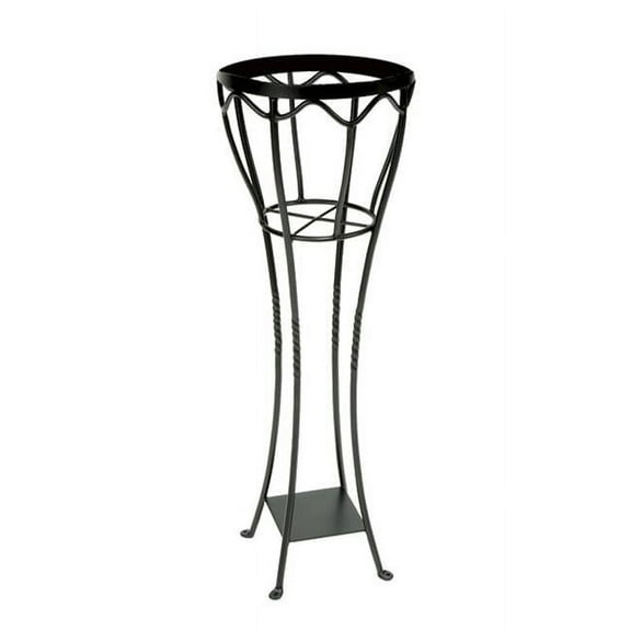Achla VPS-04 Verandah Plant Stand Patio Accent - Graphite Powdercoat