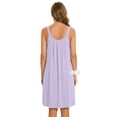 thumbnail image 4 of UVN Womens Nightgown Sleeveless Sleepwear Crewneck Wide Strap Pleated Nightshirt Casual Print Sleepdress, 4 of 8