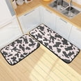 thumbnail image 7 of GZHJMY Kitchen Rugs 2 Piece Waterproof Non Slip Kitchen Mat Cow Print Black Pink Kitchen Rug Set for Sink Office Kitchen Cafe, 19.7"x47.2"+19.7"x27.6" Carpet Runner, 7 of 7