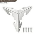 thumbnail image 3 of 30x30x30mm Metal Box Corner Protectors Electroplated Silver Tone 10 Pack, 3 of 5