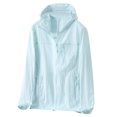 thumbnail image 3 of cllios Men Women Light Jacket Sun Protection Hooded SPF UV Jacket Hiking Fishing Shirt Long Sleeve Full Zip Sun-proof Hoodies, 3 of 7