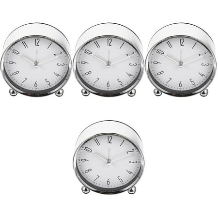 FRCOLOR 4pcs Alarm Clock Big Number Display Alarm Clock for Home Bedroom Kids Room Kitchen 4inch