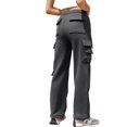 thumbnail image 3 of Cargo Pants Women Wide Leg Sweatpants High Waisted Joggers with Pockets Outdoor Athletic Workout Casual Loose Pants Soft Comfy Lightweight Hilking Jogger Vacation Trousers, 3 of 6
