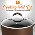 thumbnail image 2 of NutriChef Cooking Pot Lid 2.5 Quart - See-Through Tempered Glass Lids, Stainless Steel Rim, Brown, 2 of 5