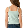thumbnail image 4 of NAISIBABY Girls Ribbed Undershirt, Soft Comfy Cotton Cute Casual Summer Cami Tank Tops Mint Green 9T, 4 of 4