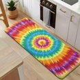 thumbnail image 5 of Colorful Rainbow Tie Dye Spiral Pattern Kitchen Rug Mat,Kitchen Runner Rugs Non Skid Washable,Decorative Kitchen Floor Mats for Kitchen,Sink,Laundry,17"x47.2", 5 of 7