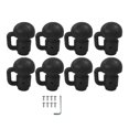 thumbnail image 2 of Ethern 6 Pieces Trampoline Pole Covers Protective Covers Enclosure Cap Connector Parts Black with 8pcs, 2 of 9