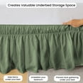 thumbnail image 3 of CCNY Wrap Around Style Bed Skirt Twin XL Moss 15" Microfiber Bed skirt, 3 of 6