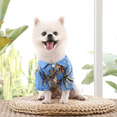 thumbnail image 5 of Summer Breathable Pet Clothes Dog Sweatshirts Cool Beach Shirts for Dog Cat Cute Dog Polo Apparel Blue - Blue, 5 of 6