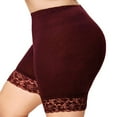thumbnail image 2 of Women Plus Size Lace Safety Pants Mid Wast Elastic Trunks, 2 of 6