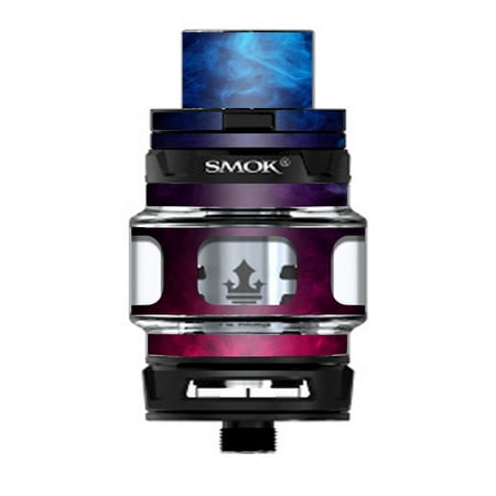 Skin Decal Vinyl Wrap for Smok TFV12 Prince Tank Vape Kit skins stickers cover / Blue Pink Smoke (Best Vape Tanks For Clouds 2019)