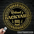 thumbnail image 4 of Craftnamesign Custom Backyard BBQ Metal Wall Art, Personalized Home Barbecue Name Sign, 4 of 5