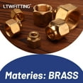 thumbnail image 3 of LTWFITTING Assortment Kit Tube OD 1/4" 5/16" 3/8" 1/2" 3/4" 5/8" Brass Flare Short Forged Nut Set (Pack of 30), 3 of 4