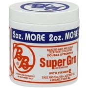 Bronner Brothers Double Strength Super Gro Treatment with Vitamin E 6 oz (Pack of 2)