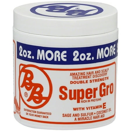 Bronner Brothers Double Strength Super Gro Treatment with Vitamin E 6 oz (Pack of 6)