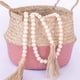 thumbnail image 4 of Guirnalda de cuentas de madera natural con borlas, granja en pared decorativa Fason WMZL-927, 4 of 7