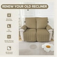 thumbnail image 5 of UPONRAY Waterproof Loveseat Recliner Covers, Non-Slip 2 Seater Recliner Chair Covers, Washable Furniture Protectors Recliner Cover for Kids Pet Dog(2 Seaters,Light Coffee), 5 of 7