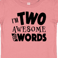 thumbnail image 4 of Inktastic I'm Two Awesome for Words 2nd birthday Boys or Girls Baby T-Shirt, 4 of 5