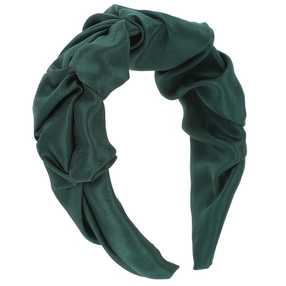 LEORX Faux Braid Headband Broadside Design Green Fabric 1Pack Vintage Style