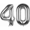 thumbnail image 1 of 40 inch Silver 40 Number Jumbo Foil Mylar Helium Balloons - Party Decoration Supplies Balloons - Great for 40th Birthday or 40th Any Anniversary Parti, 1 of 3